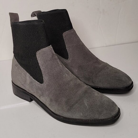 TOPSHOP Ladies Womens Suede Ankle Boots Block - Picture 1 of 7